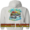 Hooded Sweatshirt with Full Color Transfer